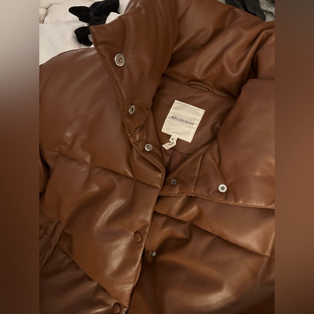 My beloved faux leather puffer!